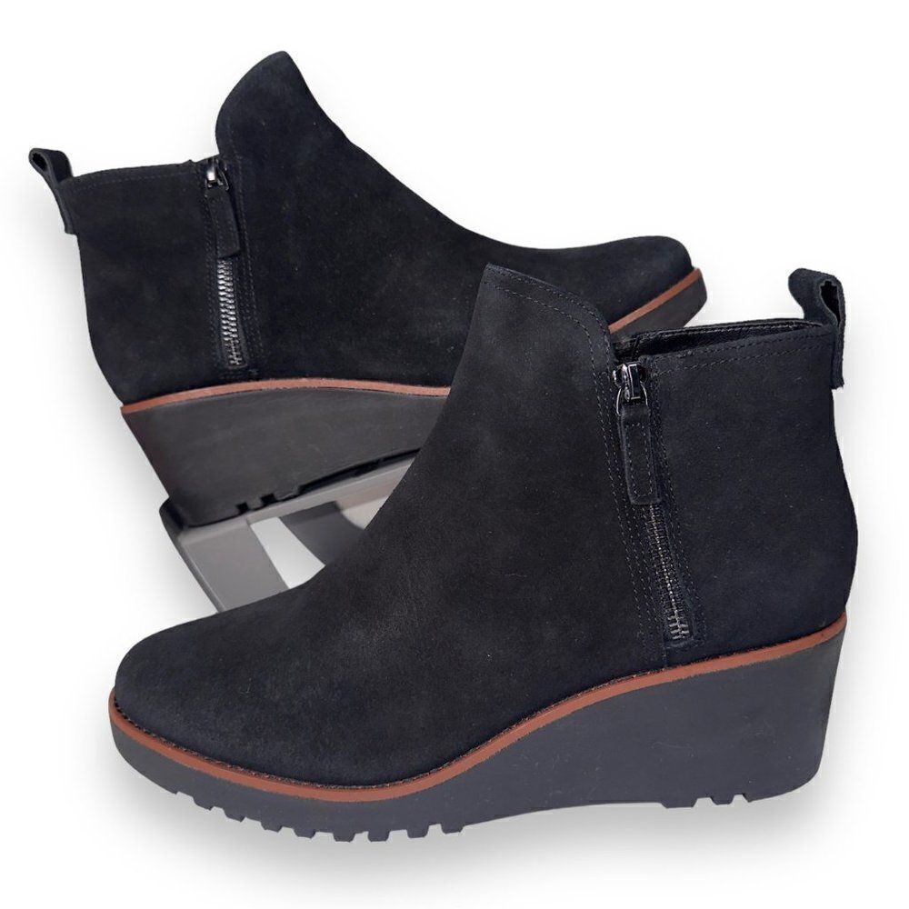 Sanctuary Evolve Wedge Black Suede‎ Booties Women's 11M